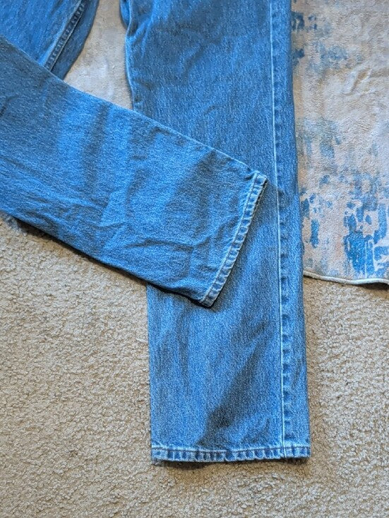 Harley-Davidson Straight-Leg Denim Jeans in Blue Denim Men's 34"x32" 100% Cotton