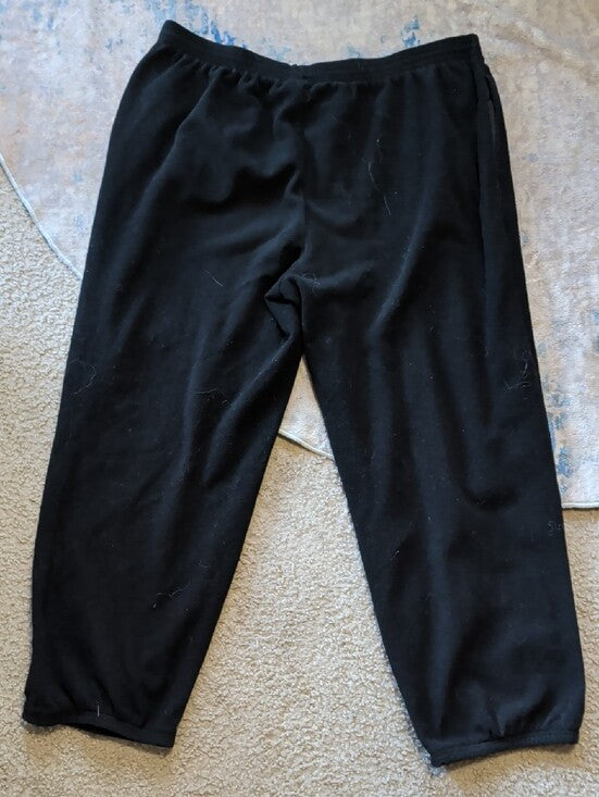 Perry Ellis Black Cozy Fleece Joggers Men's XL