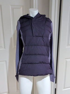 lululemon athletica Quilted Hooded Pullover in Deep Purple Women's 10 US