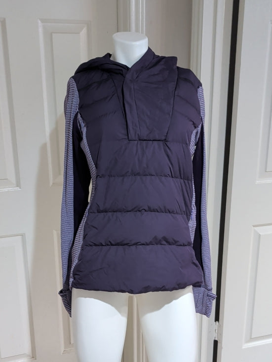 lululemon athletica Quilted Hooded Pullover in Deep Purple Women's 10 US
