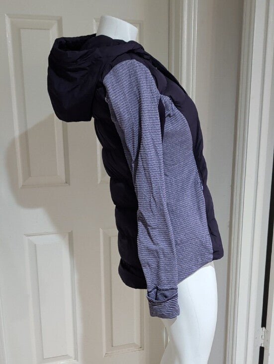lululemon athletica Quilted Hooded Pullover in Deep Purple Women's 10 US
