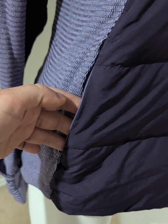lululemon athletica Quilted Hooded Pullover in Deep Purple Women's 10 US