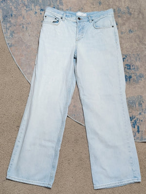 Topshop Light Wash Wide Leg Jeans Men's 28"X30"