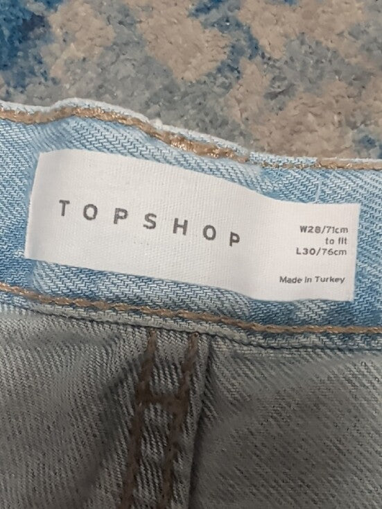 Topshop Light Wash Wide Leg Jeans Men's 28"X30"