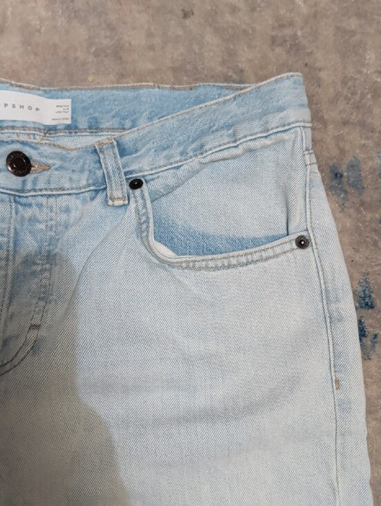 Topshop Light Wash Wide Leg Jeans Men's 28"X30"