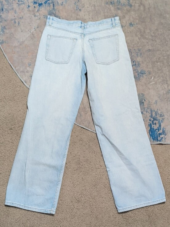 Topshop Light Wash Wide Leg Jeans Men's 28"X30"