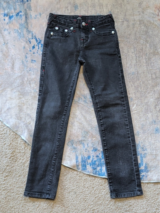 True Religion Kids Geno Black Skinny Jeans — Sleek Slim Fit - Boy's 10 US