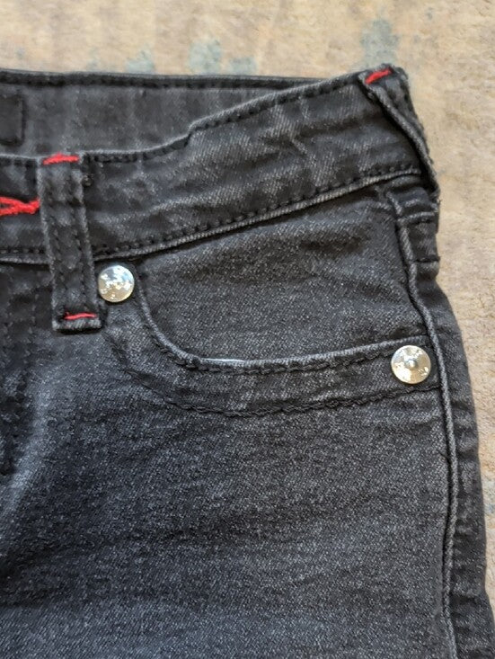 True Religion Kids Geno Black Skinny Jeans — Sleek Slim Fit - Boy's 10 US