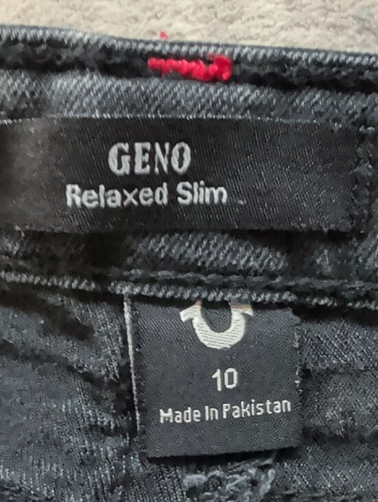 True Religion Kids Geno Black Skinny Jeans — Sleek Slim Fit - Boy's 10 US