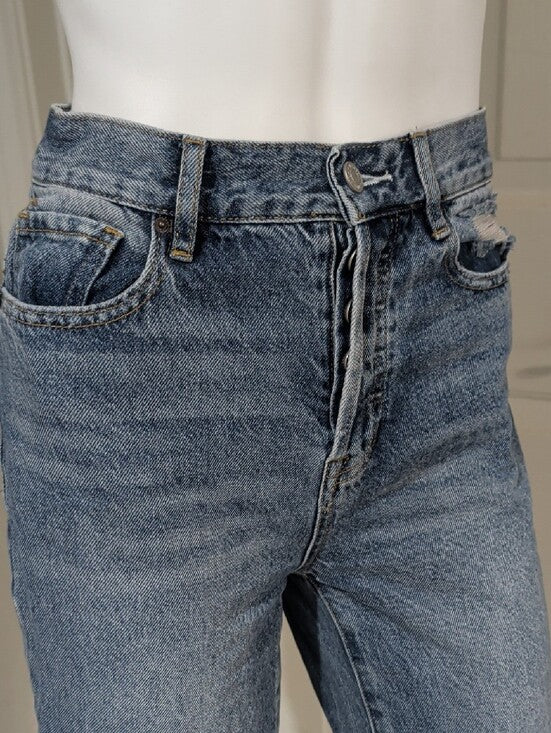 PacSun Light Blue Distressed Cropped Jeans Women's 25 US 100% Cotton