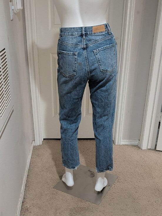 PacSun Light Blue Distressed Cropped Jeans Women's 25 US 100% Cotton