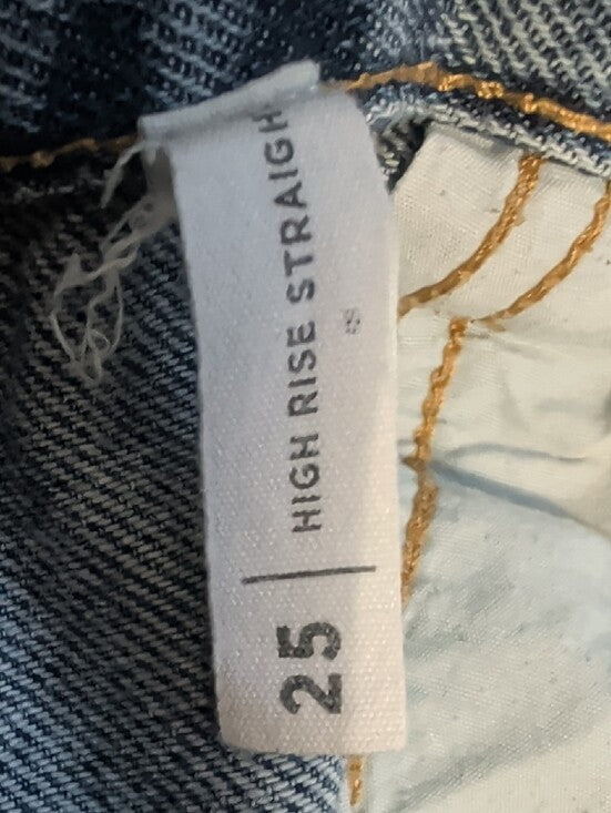 PacSun Light Blue Distressed Cropped Jeans Women's 25 US 100% Cotton