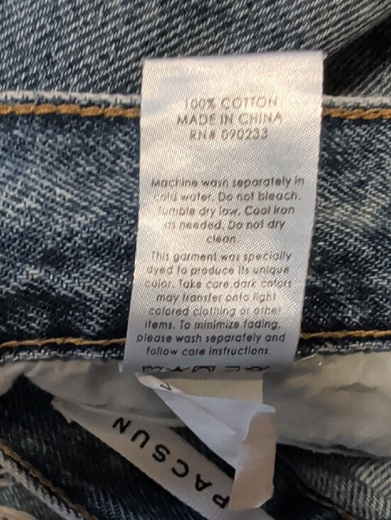 PacSun Light Blue Distressed Cropped Jeans Women's 25 US 100% Cotton