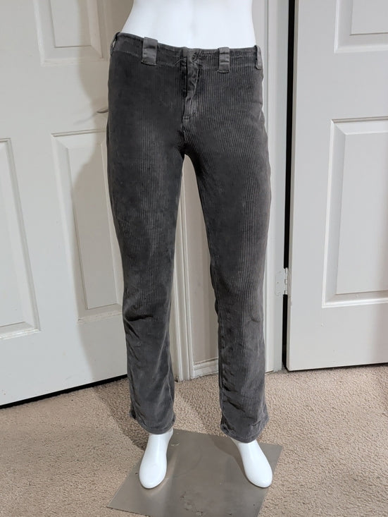Transit Par Such Straight Corduroy Jeans In Charcoal Gray Women's Small (4-6) US