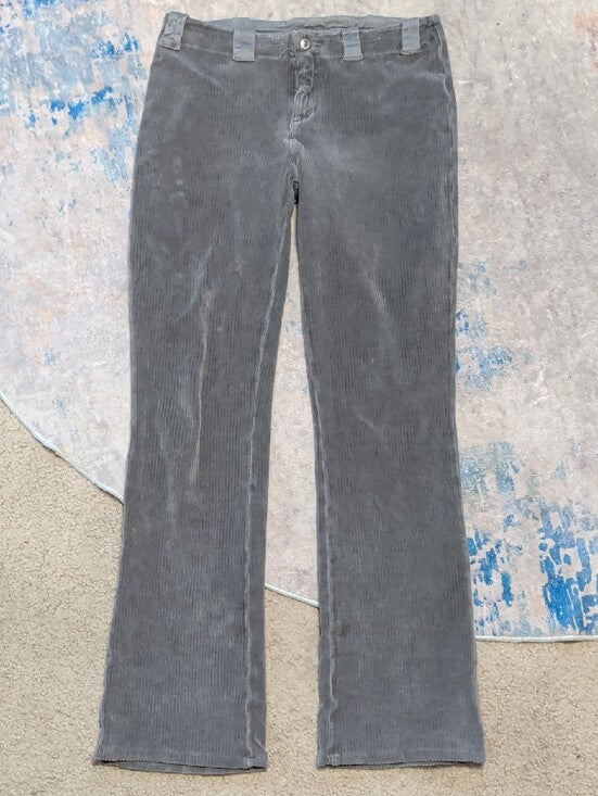 Transit Par Such Straight Corduroy Jeans In Charcoal Gray Women's Small (4-6) US
