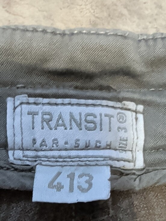 Transit Par Such Straight Corduroy Jeans In Charcoal Gray Women's Small (4-6) US