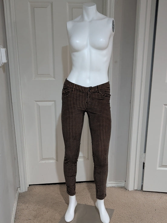 Vera Wang Houndstooth Skinny Ponte Pants Women's XS (0-2)