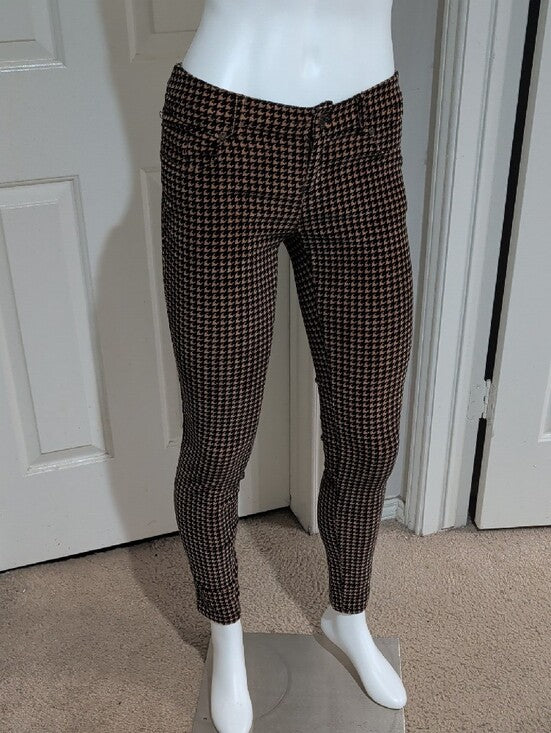 Vera Wang Houndstooth Skinny Ponte Pants Women's XS (0-2)