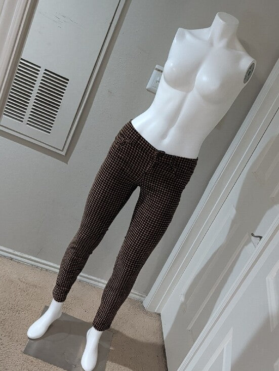 Vera Wang Houndstooth Skinny Ponte Pants Women's XS (0-2)