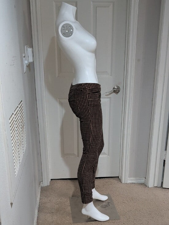 Vera Wang Houndstooth Skinny Ponte Pants Women's XS (0-2)