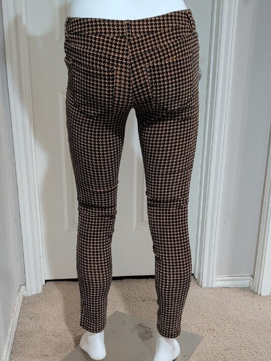 Vera Wang Houndstooth Skinny Ponte Pants Women's XS (0-2)