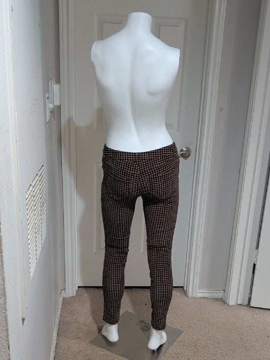 Vera Wang Houndstooth Skinny Ponte Pants Women's XS (0-2)