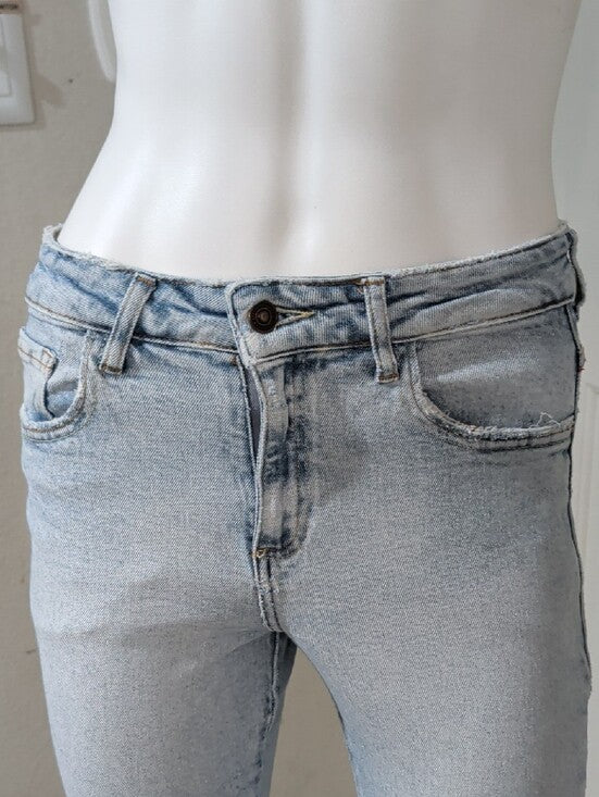 Marfinno Light Blue Cropped Skinny Jeans - Casual High-Rise - Women's 2/XS US