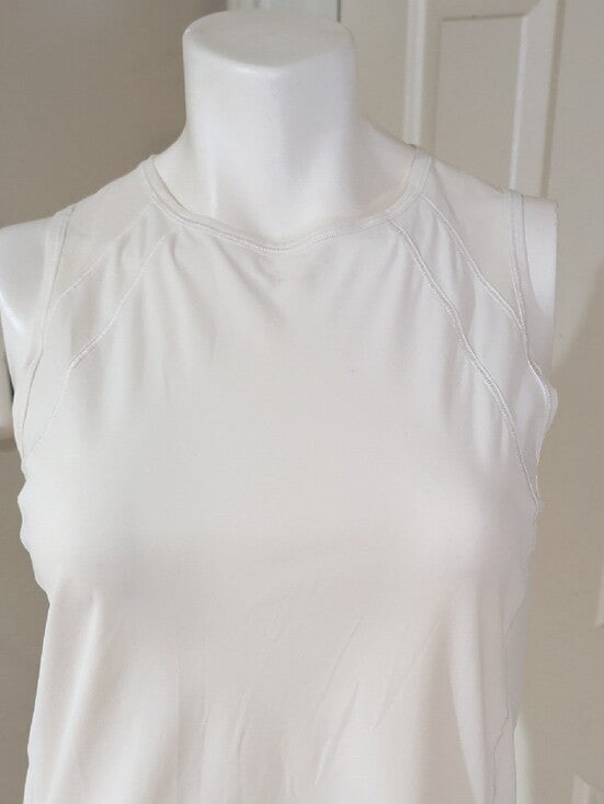 Lululemon Women's White Performance Mesh Tank Top Medium (6-8) US