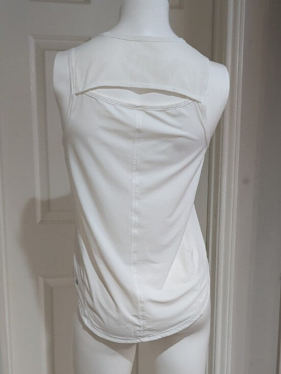 Lululemon Women's White Performance Mesh Tank Top Medium (6-8) US