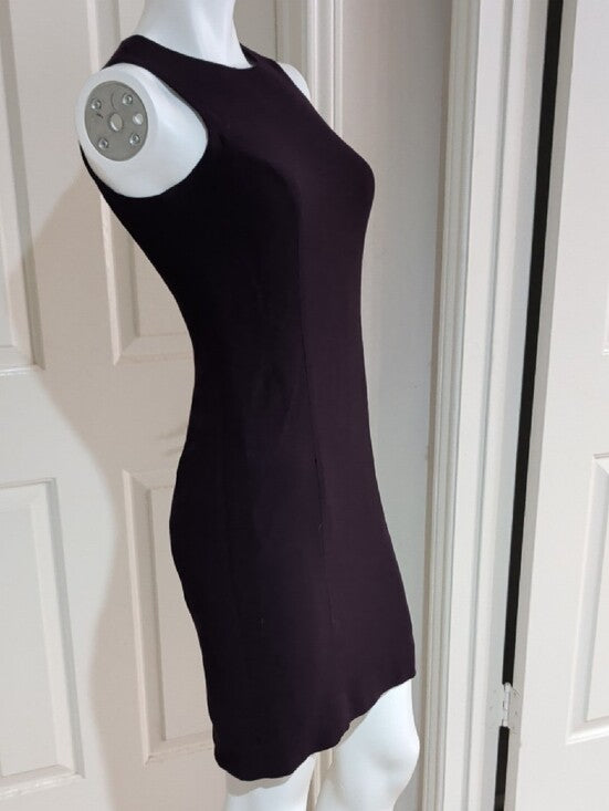 Jones New York Sleeveless Sheath Dress in Deep Plum - Classic Women's Dress 8 US
