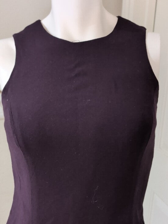 Jones New York Sleeveless Sheath Dress in Deep Plum - Classic Women's Dress 8 US