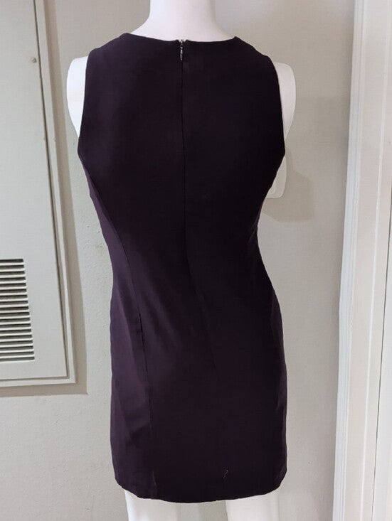 Jones New York Sleeveless Sheath Dress in Deep Plum - Classic Women's Dress 8 US