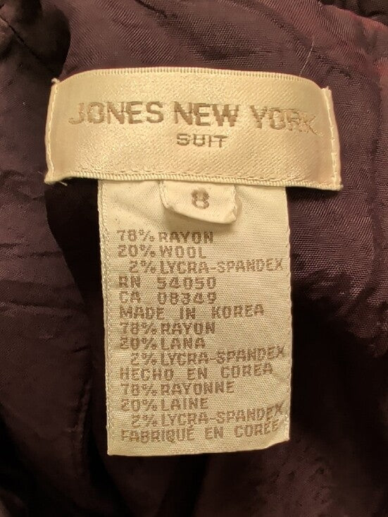 Jones New York Sleeveless Sheath Dress in Deep Plum - Classic Women's Dress 8 US