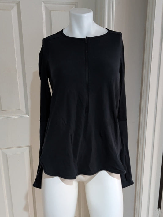 Lululemon Athletica Black Long Sleeve 3/4 Zip Pullover Women's 8 (M) US