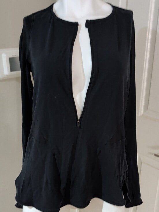 Lululemon Athletica Black Long Sleeve 3/4 Zip Pullover Women's 8 (M) US