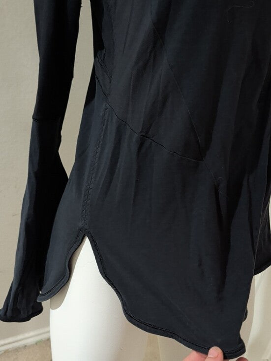 Lululemon Athletica Black Long Sleeve 3/4 Zip Pullover Women's 8 (M) US