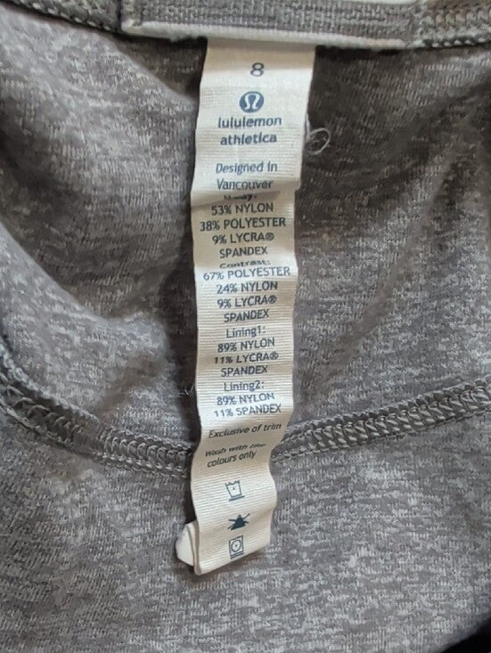 Lululemon Athletica Heather Gray Quarter-Zip Hooded Pullover Women's 8 (M) US