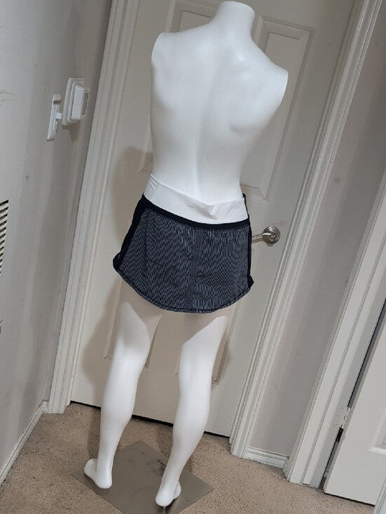 Lululemon Athletica Black Pinstripe Skort with Wrap Waistband Women's 6 (M) US