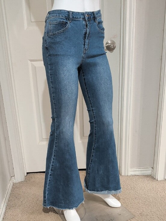 Forever 21 Blue High-Rise Stretch Flare Jeans Women's 27 US