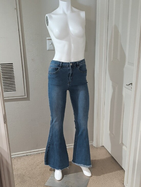 Forever 21 Blue High-Rise Stretch Flare Jeans Women's 27 US