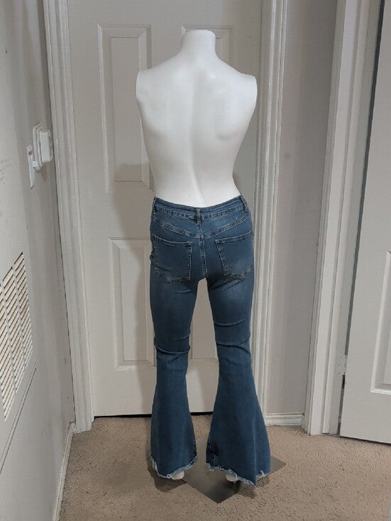 Forever 21 Blue High-Rise Stretch Flare Jeans Women's 27 US