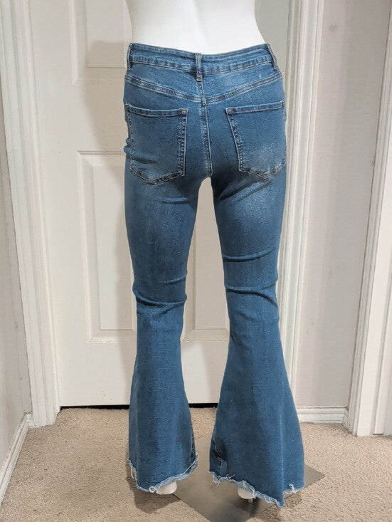Forever 21 Blue High-Rise Stretch Flare Jeans Women's 27 US