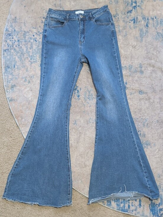 Forever 21 Blue High-Rise Stretch Flare Jeans Women's 27 US