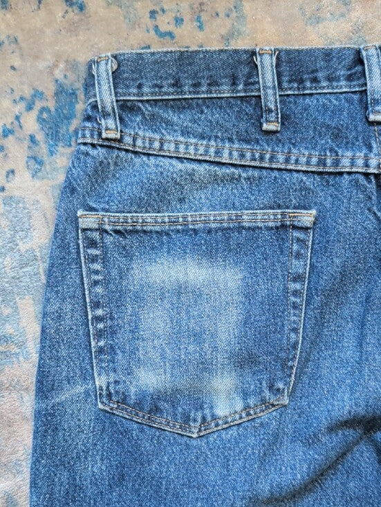 Wrangler Straight Denim Jeans in Faded Blue Men's 32x30
