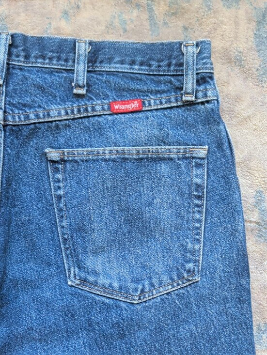 Wrangler Straight Denim Jeans in Faded Blue Men's 32x30