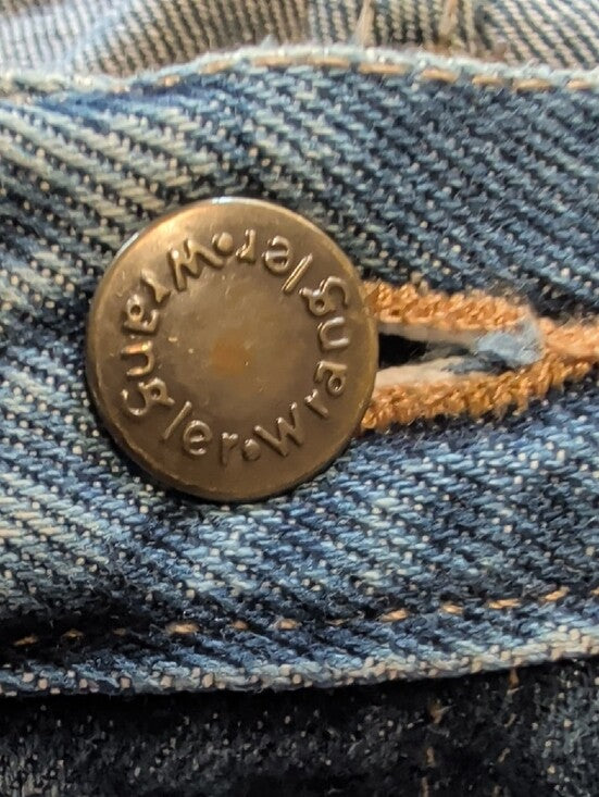 Wrangler Straight Denim Jeans in Faded Blue Men's 32x30