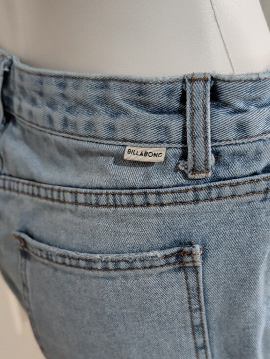 Billabong Light Blue High-Rise Denim Shorts Women's 28 US