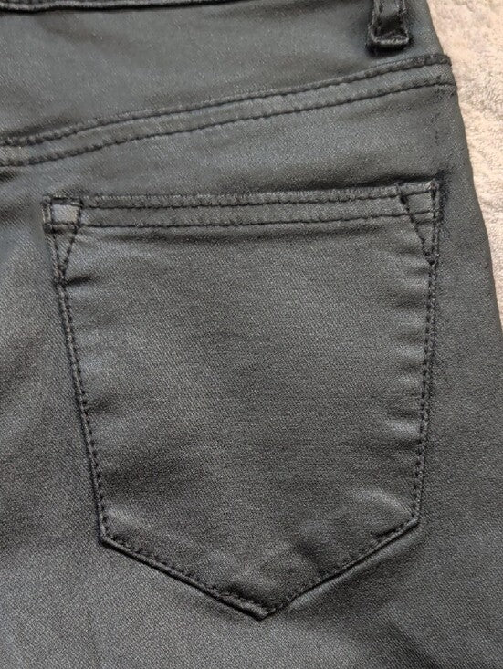 edikted High-Rise Black Flared  Faux Leather Pants Women's XS US