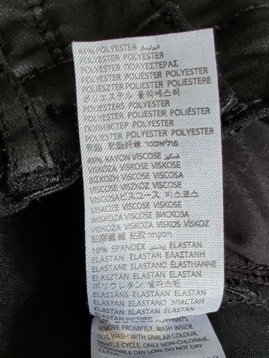 edikted High-Rise Black Flared  Faux Leather Pants Women's XS US