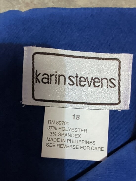 VTG Karin Stevens Sleeveless Violet PURPLE Square Neck Midi Dress Women's 18 (XL) US